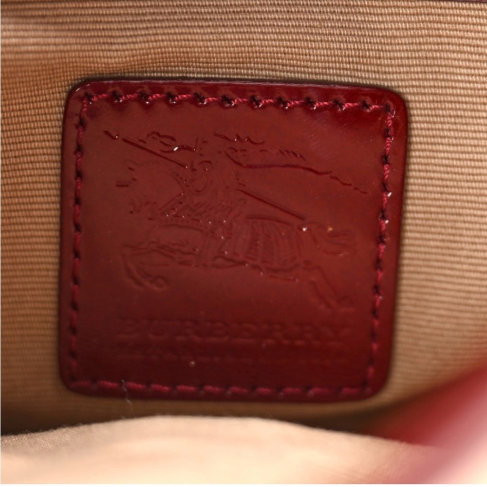 Burberry Burgundy and Beige Shoulder Bag - Picture 6 of 7